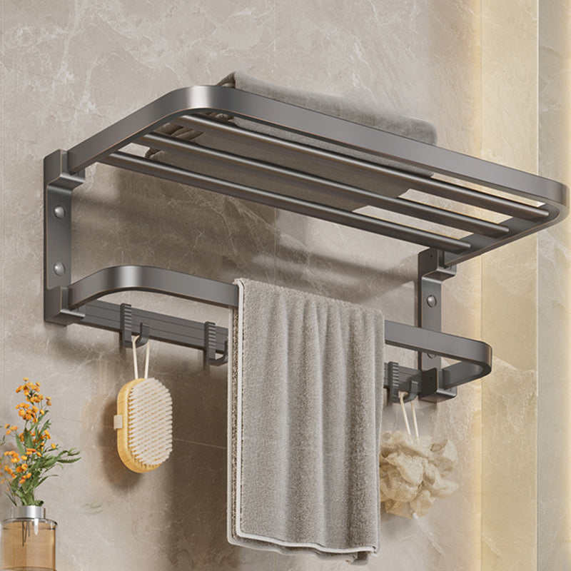 Grey Modern Bathroom Accessory As Individual Or As a Set with Towel Bar Towel Rack Clearhalo 'Bathroom Hardware Sets' 'Bathroom Hardware' 'Bathroom Remodel & Bathroom Fixtures' 'bathroom_hardware_sets' 'Home Improvement' 'home_improvement' 'home_improvement_bathroom_hardware_sets' 7296280