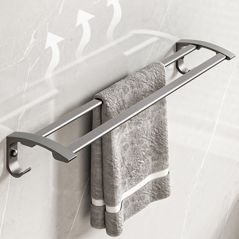 Grey Modern Bathroom Accessory As Individual Or As a Set with Towel Bar Clearhalo 'Bathroom Hardware Sets' 'Bathroom Hardware' 'Bathroom Remodel & Bathroom Fixtures' 'bathroom_hardware_sets' 'Home Improvement' 'home_improvement' 'home_improvement_bathroom_hardware_sets' 7296290