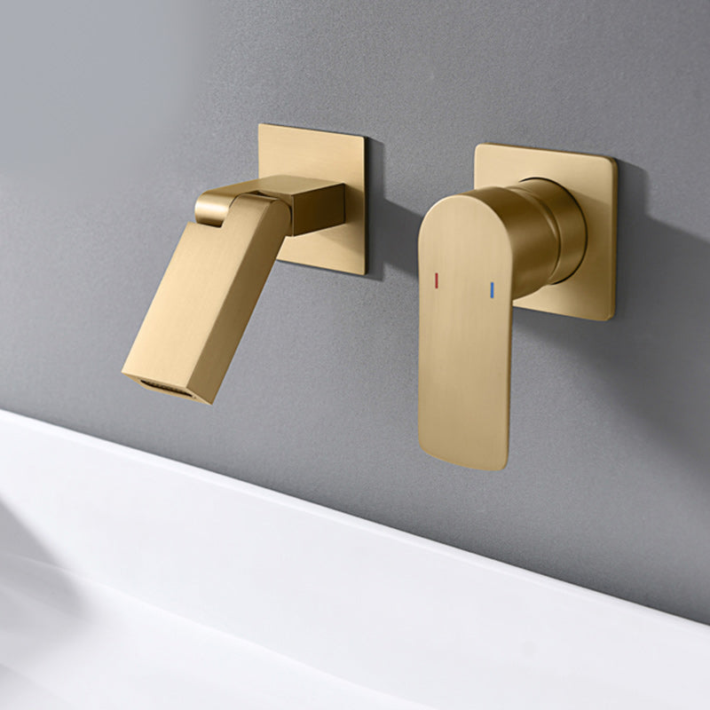 Modern Wall Mounted Bathroom Faucet Waterfall Spout Bathroom Faucet Clearhalo 'bathroom_sink_faucets' 'Conjunta de Baño y Conjunta de Grifo' 'Coronamiento de Baño y Dispositivo de Baño' 'Grifo del lavabo del baño' 'Hogar' 'home_improvement' 'home_improvement_bathroom_sink_faucets' 'Mejoras para el hogar' 7297336