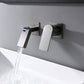Modern Wall Mounted Bathroom Faucet Waterfall Spout Bathroom Faucet Clearhalo 'bathroom_sink_faucets' 'Conjunta de Baño y Conjunta de Grifo' 'Coronamiento de Baño y Dispositivo de Baño' 'Grifo del lavabo del baño' 'Hogar' 'home_improvement' 'home_improvement_bathroom_sink_faucets' 'Mejoras para el hogar' 7297345