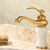 Deck Mounted Copper Tub Faucet Low Arc Roman Tub Faucet Set with Jade White Normal Lever Handles Clearhalo 'Bathroom Remodel & Bathroom Fixtures' 'Bathroom Sink Faucets' 'Bathroom Sinks & Faucet Components' 'bathroom_sink_faucets' 'Home Improvement' 'home_improvement' 'home_improvement_bathroom_sink_faucets' 7297356