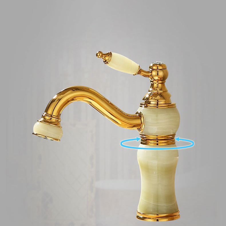 Deck Mounted Copper Tub Faucet Low Arc Roman Tub Faucet Set with Jade Clearhalo 'Bathroom Remodel & Bathroom Fixtures' 'Bathroom Sink Faucets' 'Bathroom Sinks & Faucet Components' 'bathroom_sink_faucets' 'Home Improvement' 'home_improvement' 'home_improvement_bathroom_sink_faucets' 7297364