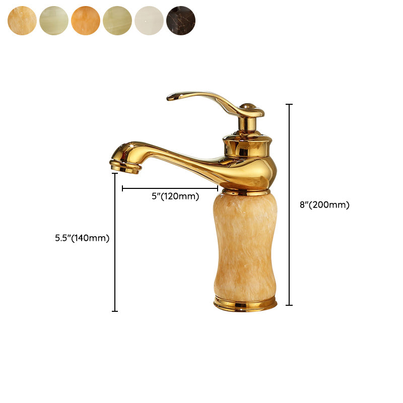 Deck Mounted Copper Tub Faucet Low Arc Roman Tub Faucet Set with Jade Clearhalo 'Bathroom Remodel & Bathroom Fixtures' 'Bathroom Sink Faucets' 'Bathroom Sinks & Faucet Components' 'bathroom_sink_faucets' 'Home Improvement' 'home_improvement' 'home_improvement_bathroom_sink_faucets' 7297378