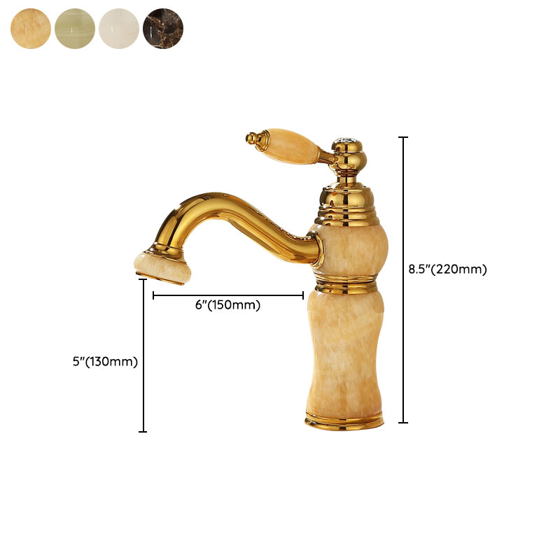 Deck Mounted Copper Tub Faucet Low Arc Roman Tub Faucet Set with Jade Clearhalo 'Bathroom Remodel & Bathroom Fixtures' 'Bathroom Sink Faucets' 'Bathroom Sinks & Faucet Components' 'bathroom_sink_faucets' 'Home Improvement' 'home_improvement' 'home_improvement_bathroom_sink_faucets' 7297380