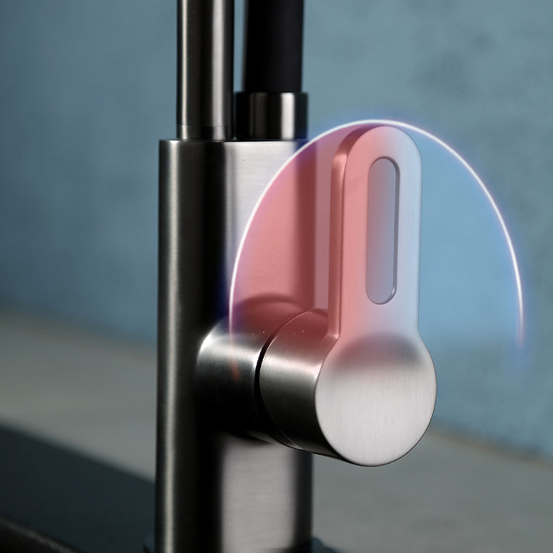 Modern Pull Down Single Handle Kitchen Faucet Desk Mounted Faucet Clearhalo 'Home Improvement' 'home_improvement' 'home_improvement_kitchen_faucets' 'Kitchen Faucets' 'Kitchen Remodel & Kitchen Fixtures' 'Kitchen Sinks & Faucet Components' 'kitchen_faucets' 7297426