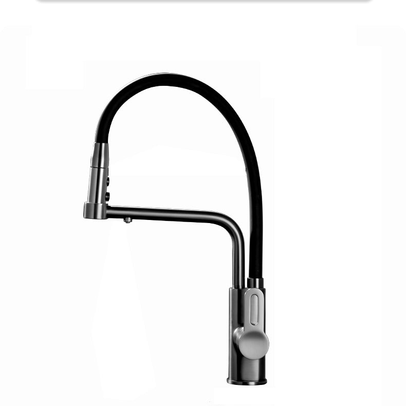 Modern Pull Down Single Handle Kitchen Faucet Desk Mounted Faucet Clearhalo 'Home Improvement' 'home_improvement' 'home_improvement_kitchen_faucets' 'Kitchen Faucets' 'Kitchen Remodel & Kitchen Fixtures' 'Kitchen Sinks & Faucet Components' 'kitchen_faucets' 7297427