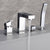 Contemporary Bathroom Faucet Deck Mounted Copper Low Arc Roman Tub Faucet Trim Chrome Clearhalo 'Bathroom Remodel & Bathroom Fixtures' 'Bathtub Faucets' 'bathtub_faucets' 'Home Improvement' 'home_improvement' 'home_improvement_bathtub_faucets' 7297463