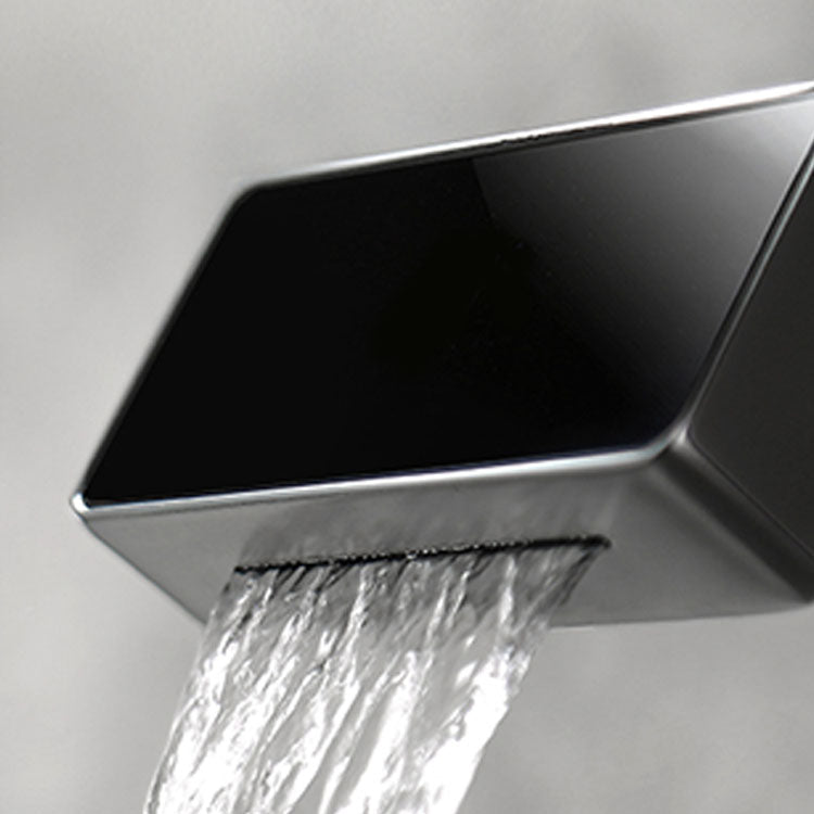 Modern Bathtub Faucet Wall-mounted Brass Digital Display Bathtub Faucet Clearhalo 'Bathroom Remodel & Bathroom Fixtures' 'Bathtub Faucets' 'bathtub_faucets' 'Home Improvement' 'home_improvement' 'home_improvement_bathtub_faucets' 7297493