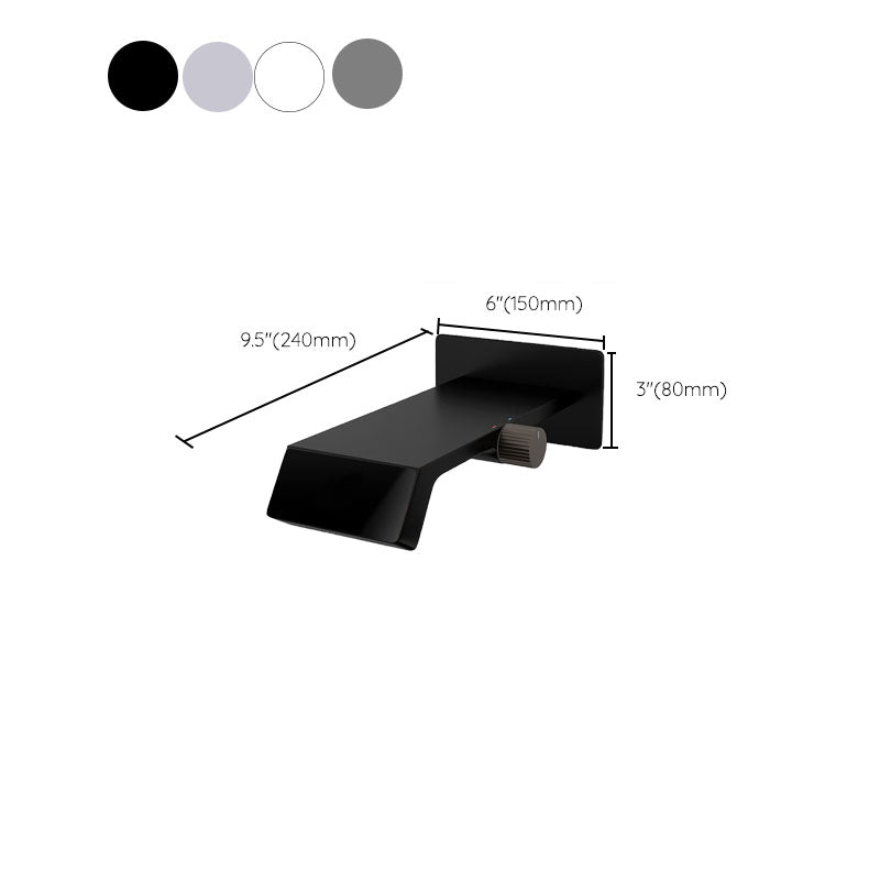 Modern Bathtub Faucet Wall-mounted Brass Digital Display Bathtub Faucet Clearhalo 'Bathroom Remodel & Bathroom Fixtures' 'Bathtub Faucets' 'bathtub_faucets' 'Home Improvement' 'home_improvement' 'home_improvement_bathtub_faucets' 7297497