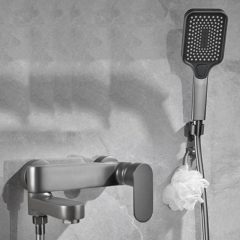Modern Bathtub Faucet Brass Handheld Shower Head Bathtub Faucet Hand Shower Included Clearhalo 'Bathroom Remodel & Bathroom Fixtures' 'Bathtub Faucets' 'bathtub_faucets' 'Home Improvement' 'home_improvement' 'home_improvement_bathtub_faucets' 7297515