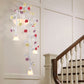 Romantic Pastoral Draped Sconce Lamp 5 Lights White Glass Wall Mounted Light with Colorful Flower Clearhalo 'Wall Lamps & Sconces' 'Wall Lights' Lighting' 729753