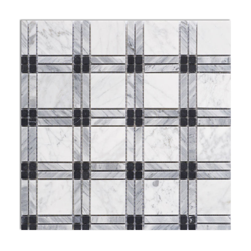 Modern Style Floor Tile Fabric Look Straight Edge Square Floor Tile Gray-White Clearhalo 'Floor Tiles & Wall Tiles' 'floor_tiles_wall_tiles' 'Flooring 'Home Improvement' 'home_improvement' 'home_improvement_floor_tiles_wall_tiles' Walls and Ceiling' 7297544