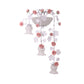 5-Head Draping Wall Lamp Korean Flower White Glass Sconce Lighting Fixture for Living Room Clearhalo 'Wall Lamps & Sconces' 'Wall Lights' Lighting' 729760