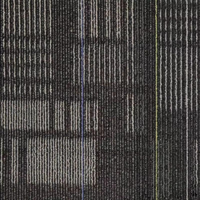 Carpet Tile Non-Skid Fade Resistant Geometry Self-Stick Peel and Stick Carpet Tiles Black Gray Black Clearhalo 'Carpet Tiles & Carpet Squares' 'carpet_tiles_carpet_squares' 'Flooring 'Home Improvement' 'home_improvement' 'home_improvement_carpet_tiles_carpet_squares' Walls and Ceiling' 7297671