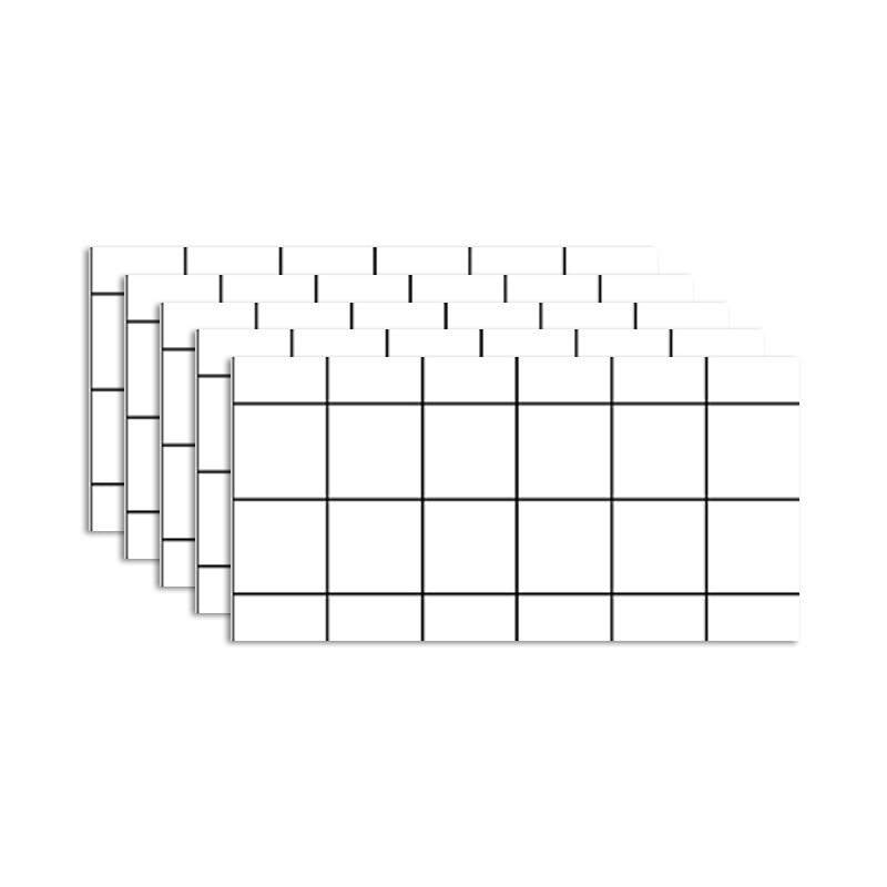 Polygon Field Peel and Stick Backsplash Tile PVC Peel and Stick Tile for Kitchen White Plaid 30-Piece Set Clearhalo 'Flooring 'Home Improvement' 'home_improvement' 'home_improvement_peel_stick_blacksplash' 'Peel & Stick Backsplash Tile' 'peel_stick_blacksplash' 'Walls & Ceilings' Walls and Ceiling' 7297688
