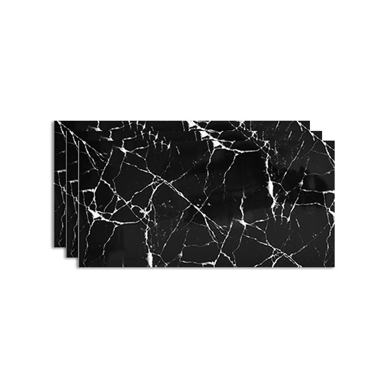 Mosaic Tile Peel and Stick Tile Pvc Kitchen Bathroom Backsplash Peel and Stick Wall Tile Black 3-Piece Set Clearhalo 'Flooring 'Home Improvement' 'home_improvement' 'home_improvement_peel_stick_blacksplash' 'Peel & Stick Backsplash Tile' 'peel_stick_blacksplash' 'Walls & Ceilings' Walls and Ceiling' 7297693