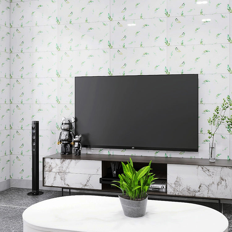 Mosaic Tile Peel and Stick Tile Pvc Kitchen Bathroom Backsplash Peel and Stick Wall Tile White-Green 3-Piece Set Clearhalo 'Flooring 'Home Improvement' 'home_improvement' 'home_improvement_peel_stick_blacksplash' 'Peel & Stick Backsplash Tile' 'peel_stick_blacksplash' 'Walls & Ceilings' Walls and Ceiling' 7297696