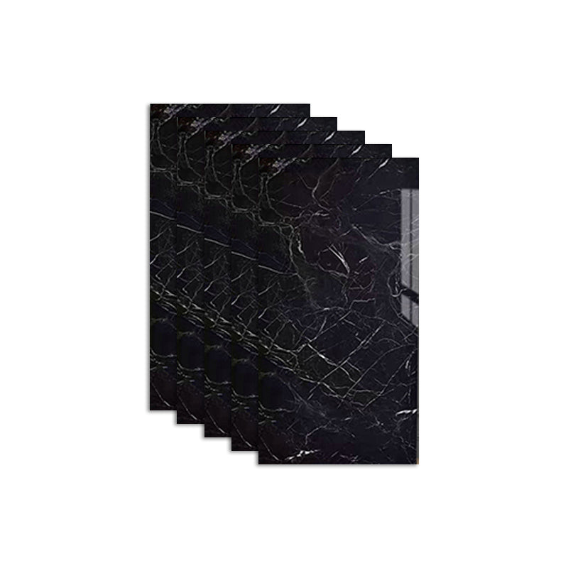 Mosaic Tile Peel and Stick Tile Pvc Kitchen Backsplash Peel and Stick Wall Tile Black 5-Piece Set Clearhalo 'Flooring 'Home Improvement' 'home_improvement' 'home_improvement_peel_stick_blacksplash' 'Peel & Stick Backsplash Tile' 'peel_stick_blacksplash' 'Walls & Ceilings' Walls and Ceiling' 7297709