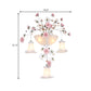 Pink 5 Heads Wall Light Fixture Korean Garden White Glass Floral Sconce Wall Lighting for Hallway Clearhalo 'Wall Lamps & Sconces' 'Wall Lights' Lighting' 729776