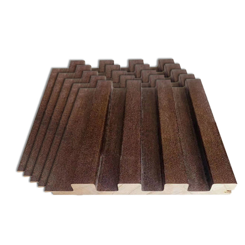 Waterproof Wall Paneling Soundproof Staple Installation Wall Paneling Dark Brown 5-Piece Set Clearhalo 'Flooring 'Home Improvement' 'home_improvement' 'home_improvement_wall_paneling' 'Wall Paneling' 'wall_paneling' 'Walls & Ceilings' Walls and Ceiling' 7297786