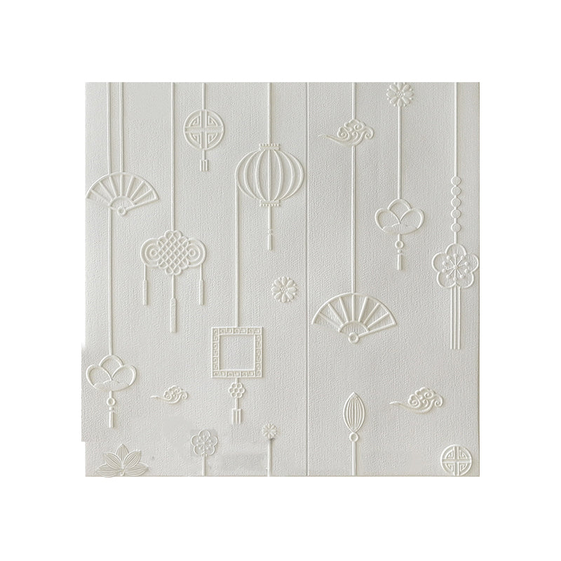 Contemporary Wall Panels Peel and Stick Waterproof Cartoon 3D Print Wall Paneling White Clearhalo 'Flooring 'Home Improvement' 'home_improvement' 'home_improvement_wall_paneling' 'Wall Paneling' 'wall_paneling' 'Walls & Ceilings' Walls and Ceiling' 7297818