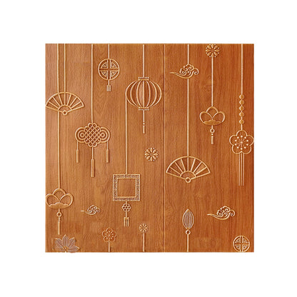Contemporary Wall Panels Peel and Stick Waterproof Cartoon 3D Print Wall Paneling Brown Clearhalo 'Flooring 'Home Improvement' 'home_improvement' 'home_improvement_wall_paneling' 'Wall Paneling' 'wall_paneling' 'Walls & Ceilings' Walls and Ceiling' 7297819