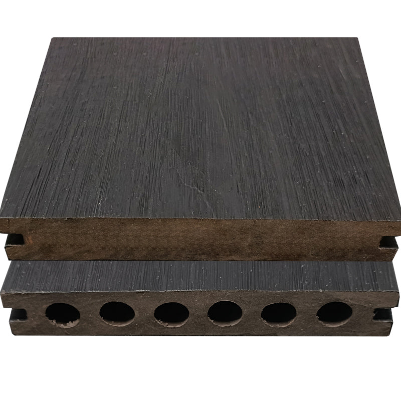 Modern Side Trim Piece Engineered Wire brushed Hardwood Deck Tiles Dark Gray Clearhalo 'Flooring 'Hardwood Flooring' 'hardwood_flooring' 'Home Improvement' 'home_improvement' 'home_improvement_hardwood_flooring' Walls and Ceiling' 7297899