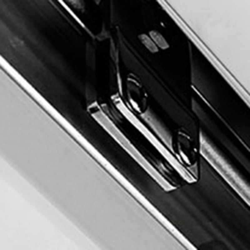 Single Sliding Semi-Frameless Shower Doors Tempered Clear Shower Door Clearhalo 'Bathroom Remodel & Bathroom Fixtures' 'Home Improvement' 'home_improvement' 'home_improvement_shower_tub_doors' 'Shower and Tub Doors' 'shower_tub_doors' 'Showers & Bathtubs' 7298049