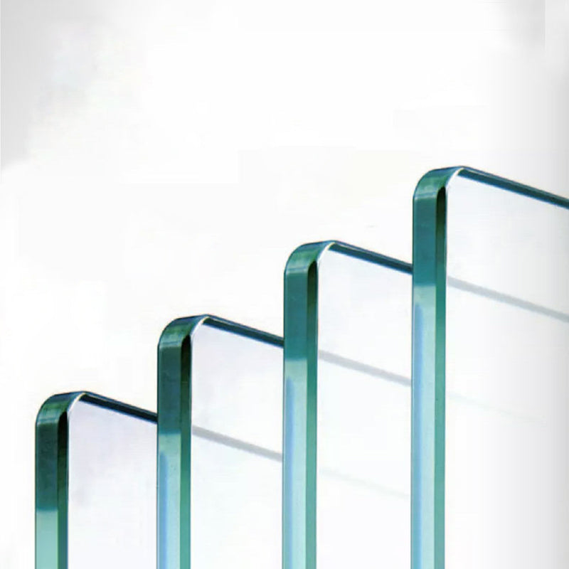 Single Sliding Semi-Frameless Shower Doors Tempered Clear Shower Door Clearhalo 'Bathroom Remodel & Bathroom Fixtures' 'Home Improvement' 'home_improvement' 'home_improvement_shower_tub_doors' 'Shower and Tub Doors' 'shower_tub_doors' 'Showers & Bathtubs' 7298051