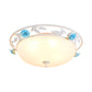 LED Ceiling Flush Mount Countryside Bedroom Flushmount Lighting with Dome White Glass Shade Clearhalo 'Ceiling Lights' 'Close To Ceiling Lights' 'Close to ceiling' 'Flush mount' Lighting' 729875