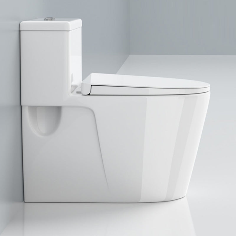 Modern Floor Mount Toilet Slow Close Seat Included Toilet Bowl for Washroom 16" Clearhalo 'Bathroom Remodel & Bathroom Fixtures' 'Home Improvement' 'home_improvement' 'home_improvement_toilets' 'Toilets & Bidets' 'Toilets' 7298784