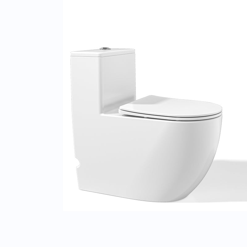 Contemporary Ceramic Toilet Bowl White Floor Mount Urine Toilet with Seat for Washroom 12" Clearhalo 'Bathroom Remodel & Bathroom Fixtures' 'Home Improvement' 'home_improvement' 'home_improvement_toilets' 'Toilets & Bidets' 'Toilets' 7298795
