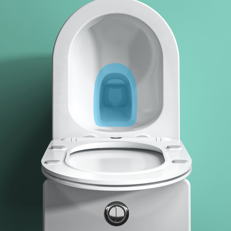 Contemporary Ceramic Toilet Bowl White Floor Mount Urine Toilet with Seat for Washroom Clearhalo 'Bathroom Remodel & Bathroom Fixtures' 'Home Improvement' 'home_improvement' 'home_improvement_toilets' 'Toilets & Bidets' 'Toilets' 7298801