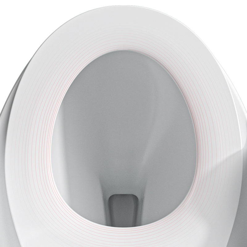 Contemporary Ceramic Toilet Floor Mount Urine Toilet with Slow Close Seat for Bathroom Clearhalo 'Bathroom Remodel & Bathroom Fixtures' 'Home Improvement' 'home_improvement' 'home_improvement_toilets' 'Toilets & Bidets' 'Toilets' 7298816