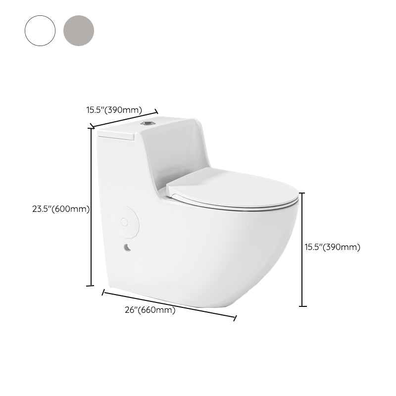 Contemporary Ceramic Toilet Bowl Floor Mounted Urine Toilet for Washroom Clearhalo 'Bathroom Remodel & Bathroom Fixtures' 'Home Improvement' 'home_improvement' 'home_improvement_toilets' 'Toilets & Bidets' 'Toilets' 7298830