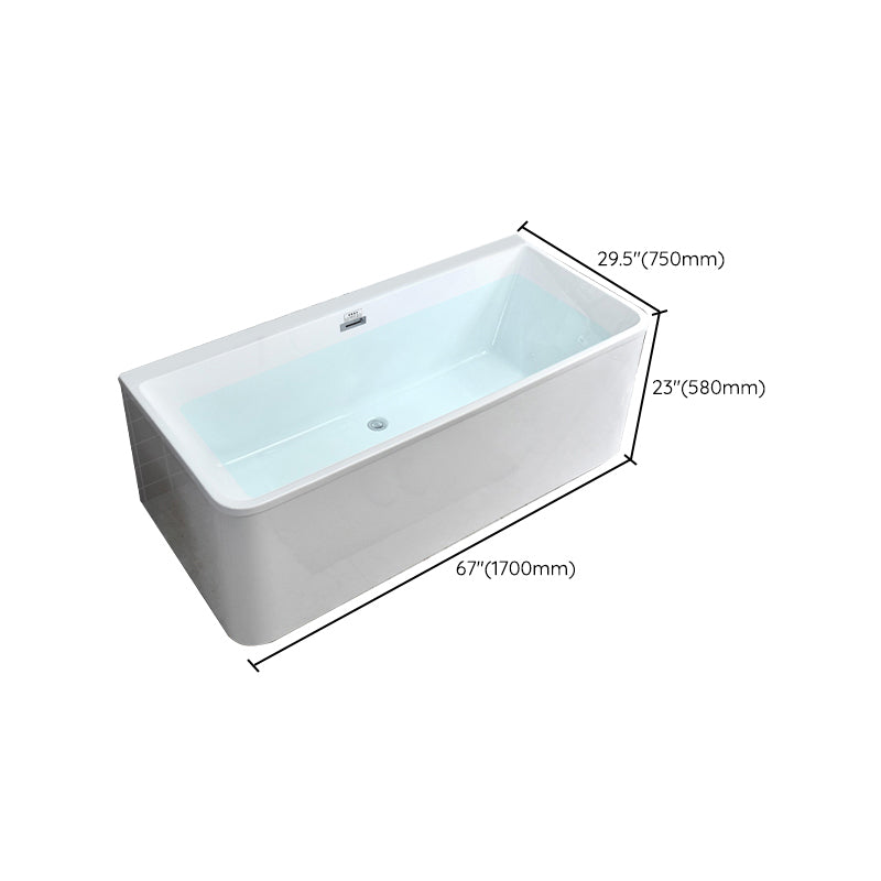 Soaking Back to Wall Bathtub Rectangular Antique Finish Modern Tub Clearhalo 'Bathroom Remodel & Bathroom Fixtures' 'Bathtubs' 'Home Improvement' 'home_improvement' 'home_improvement_bathtubs' 'Showers & Bathtubs' 7298865