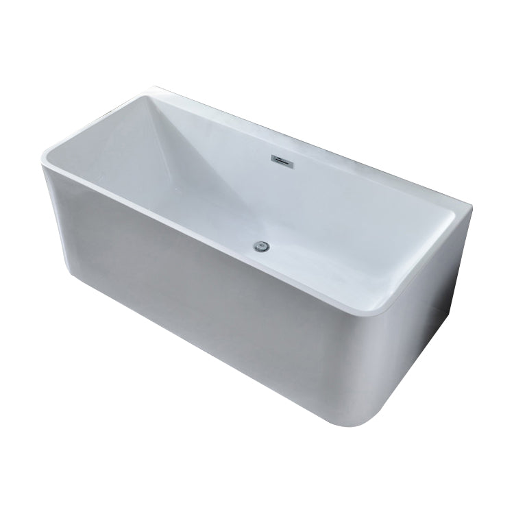 Back to Wall Bathtub Rectangular Antique Finish Soaking Bath Clearhalo 'Bathroom Remodel & Bathroom Fixtures' 'Bathtubs' 'Home Improvement' 'home_improvement' 'home_improvement_bathtubs' 'Showers & Bathtubs' 7298871