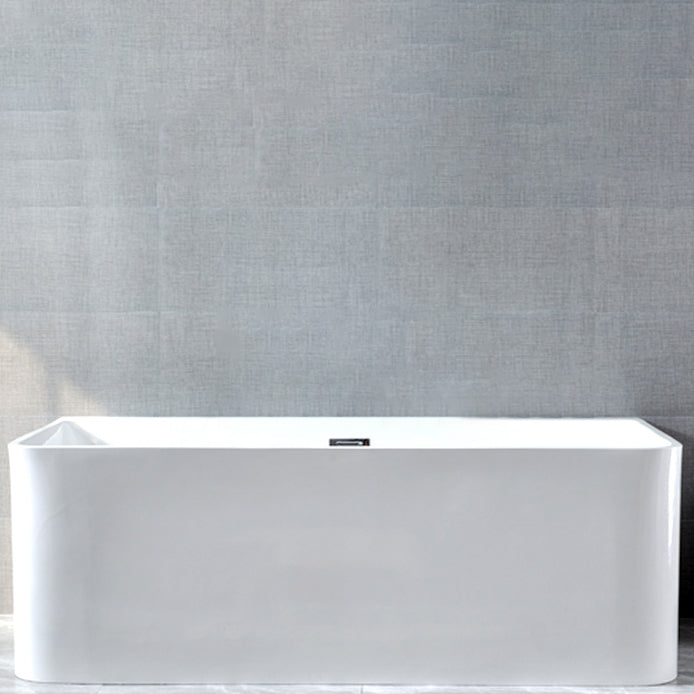 Back to Wall Bathtub Rectangular Antique Finish Soaking Bath Clearhalo 'Bathroom Remodel & Bathroom Fixtures' 'Bathtubs' 'Home Improvement' 'home_improvement' 'home_improvement_bathtubs' 'Showers & Bathtubs' 7298875