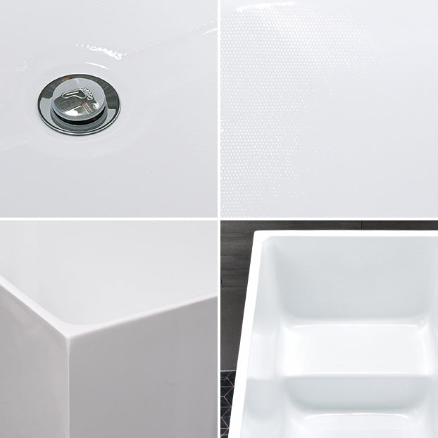 Acrylic Back to Wall Bathtub Rectangular Modern Soaking Bath Tub Clearhalo 'Bathroom Remodel & Bathroom Fixtures' 'Bathtubs' 'Home Improvement' 'home_improvement' 'home_improvement_bathtubs' 'Showers & Bathtubs' 7298896