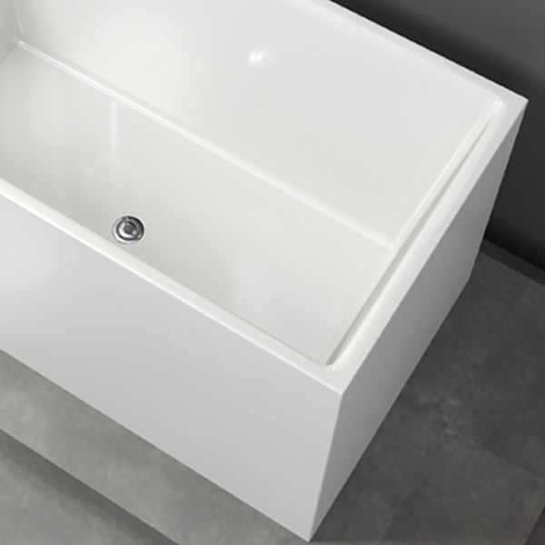 Back to Wall Bathtub Antique Finish Soaking Rectangular Modern Bath Tub Clearhalo 'Bathroom Remodel & Bathroom Fixtures' 'Bathtubs' 'Home Improvement' 'home_improvement' 'home_improvement_bathtubs' 'Showers & Bathtubs' 7298942