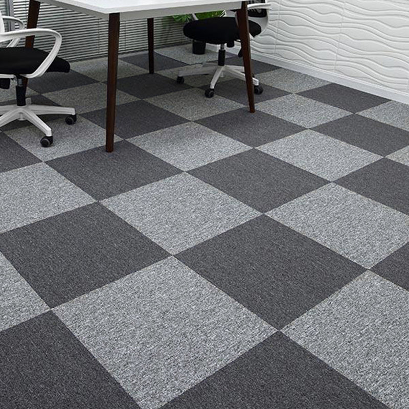 Indoor Carpet Tiles Indoor Self Adhesive Carpet Tiles Non-Skid Dark Grey Light Grey 40-Piece Set Clearhalo 'Carpet Tiles & Carpet Squares' 'carpet_tiles_carpet_squares' 'Flooring 'Home Improvement' 'home_improvement' 'home_improvement_carpet_tiles_carpet_squares' Walls and Ceiling' 7300102