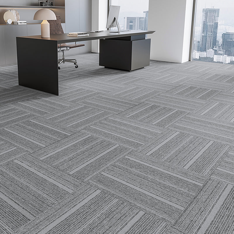 Indoor Carpet Tiles Indoor Self Adhesive Carpet Tiles Non-Skid Grey 40-Piece Set Clearhalo 'Carpet Tiles & Carpet Squares' 'carpet_tiles_carpet_squares' 'Flooring 'Home Improvement' 'home_improvement' 'home_improvement_carpet_tiles_carpet_squares' Walls and Ceiling' 7300112