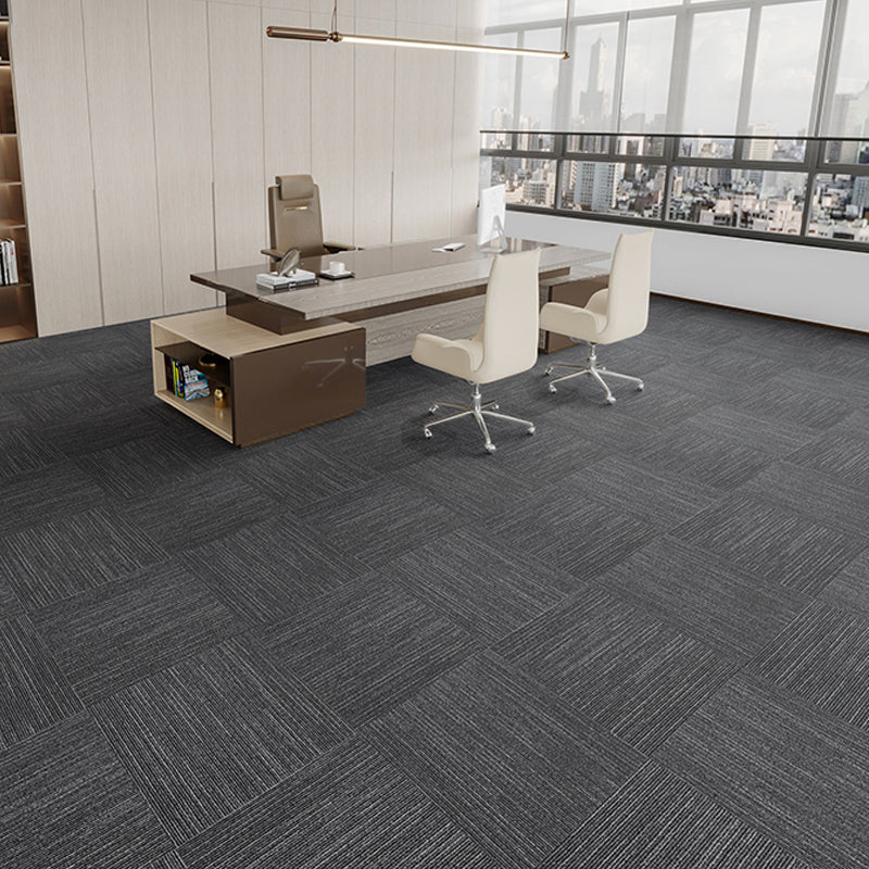 Indoor Carpet Tiles Indoor Self Adhesive Carpet Tiles Non-Skid Gray-White 40-Piece Set Asphalt Clearhalo 'Carpet Tiles & Carpet Squares' 'carpet_tiles_carpet_squares' 'Flooring 'Home Improvement' 'home_improvement' 'home_improvement_carpet_tiles_carpet_squares' Walls and Ceiling' 7300121