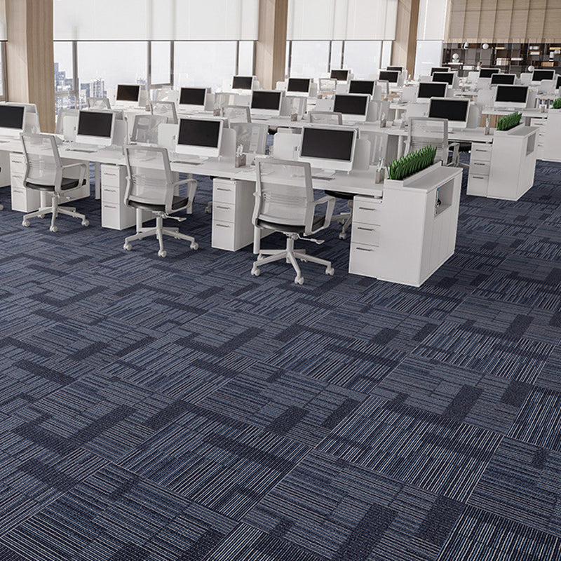 Indoor Carpet Tiles Indoor Self Adhesive Carpet Tiles Non-Skid Dark Denim Blue 40-Piece Set Clearhalo 'Carpet Tiles & Carpet Squares' 'carpet_tiles_carpet_squares' 'Flooring 'Home Improvement' 'home_improvement' 'home_improvement_carpet_tiles_carpet_squares' Walls and Ceiling' 7300126