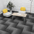 Indoor Carpet Tiles Indoor Self Adhesive Carpet Tiles Non-Skid Black/ Gray/ White 40-Piece Set Asphalt Clearhalo 'Carpet Tiles & Carpet Squares' 'carpet_tiles_carpet_squares' 'Flooring 'Home Improvement' 'home_improvement' 'home_improvement_carpet_tiles_carpet_squares' Walls and Ceiling' 7300127