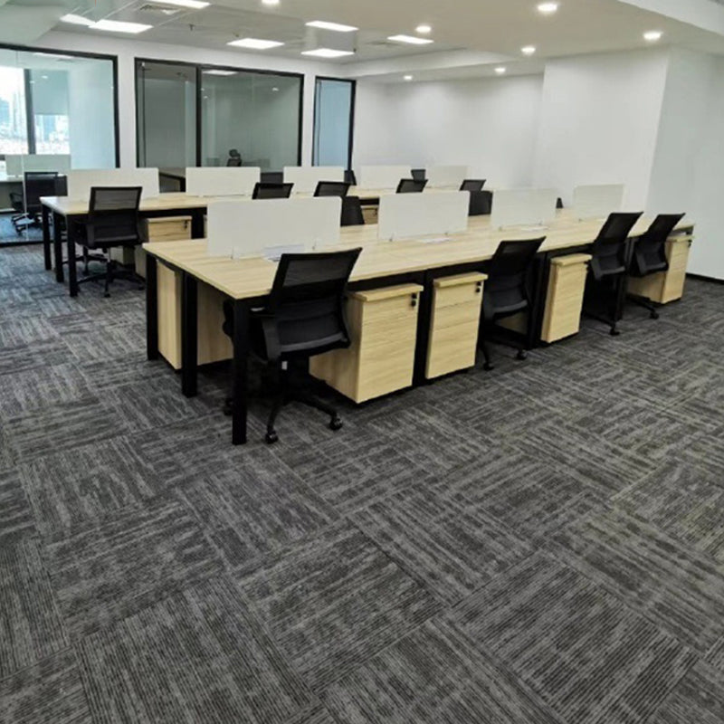 Indoor Carpet Tiles Indoor Self Adhesive Carpet Tiles Non-Skid Dark Gray Beige 40-Piece Set Vinyl Clearhalo 'Carpet Tiles & Carpet Squares' 'carpet_tiles_carpet_squares' 'Flooring 'Home Improvement' 'home_improvement' 'home_improvement_carpet_tiles_carpet_squares' Walls and Ceiling' 7300129