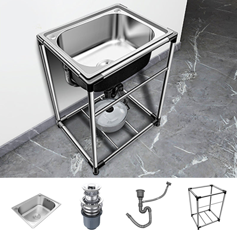 Kitchen Sink Stainless Steel Drop-In Rectangle All-in-one Soundproof Kitchen Sink Sink Only Not Available Clearhalo 'Home Improvement' 'home_improvement' 'home_improvement_kitchen_sinks' 'Kitchen Remodel & Kitchen Fixtures' 'Kitchen Sinks & Faucet Components' 'Kitchen Sinks' 'kitchen_sinks' 7300137