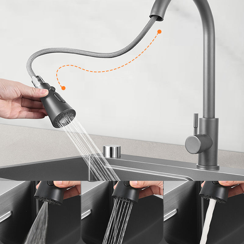 Kitchen Sink Stainless Steel Soundproof Detail Kitchen Sink with Basket Strainer Clearhalo 'Home Improvement' 'home_improvement' 'home_improvement_kitchen_sinks' 'Kitchen Remodel & Kitchen Fixtures' 'Kitchen Sinks & Faucet Components' 'Kitchen Sinks' 'kitchen_sinks' 7300207