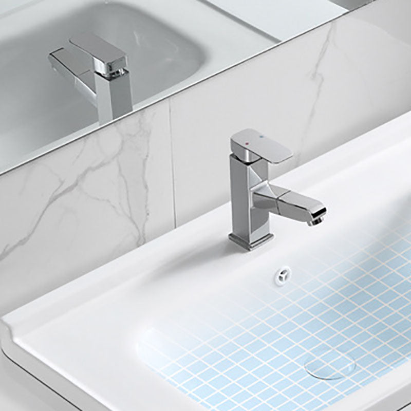 Modern Drop-in Bathroom Sink Porcelain with Overflow Basin Sink(Not Included Faucet) Clearhalo 'Bathroom Remodel & Bathroom Fixtures' 'Bathroom Sinks & Faucet Components' 'Bathroom Sinks' 'bathroom_sink' 'Home Improvement' 'home_improvement' 'home_improvement_bathroom_sink' 7300223