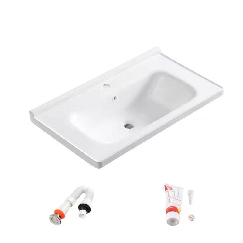 Modern Drop-in Bathroom Sink Porcelain with Overflow Basin Sink(Not Included Faucet) 36"L x 19"W x 9"H Clearhalo 'Bathroom Remodel & Bathroom Fixtures' 'Bathroom Sinks & Faucet Components' 'Bathroom Sinks' 'bathroom_sink' 'Home Improvement' 'home_improvement' 'home_improvement_bathroom_sink' 7300229